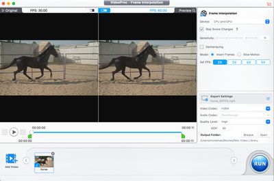 Videoproc de interpolación de marco