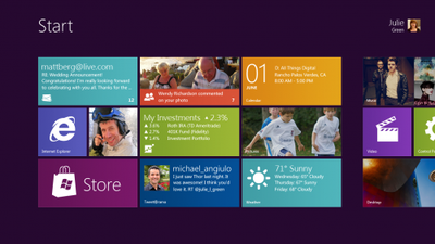 Windows 8 start menu