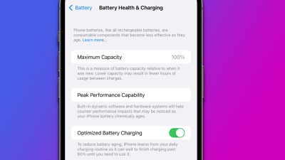 Optimized Battery Charging ios 16