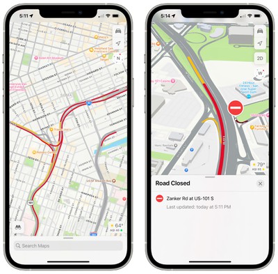 ios 15 traffic map