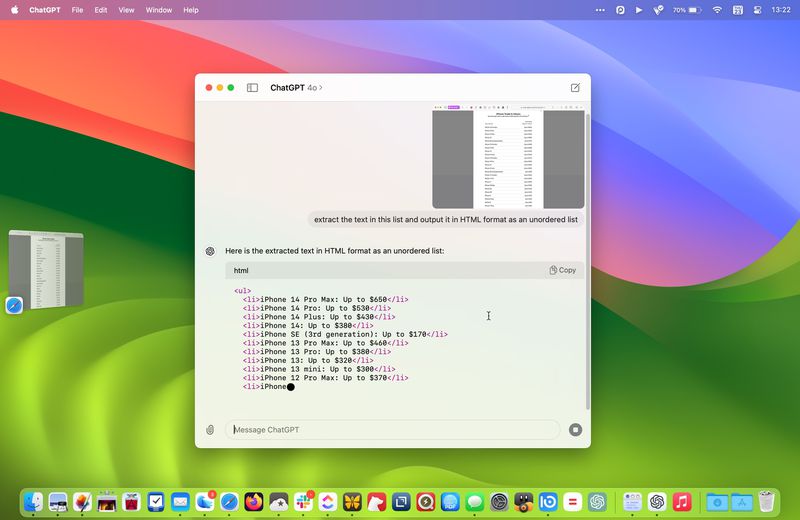 2chatgpt mac app screenshot