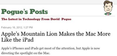 pogue nyt mountain lion