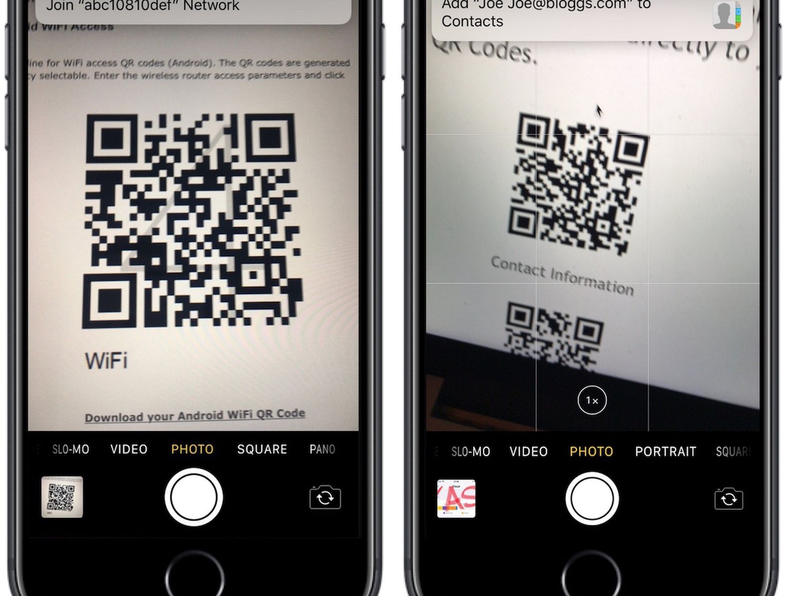 how to scan qr code with iphone 10