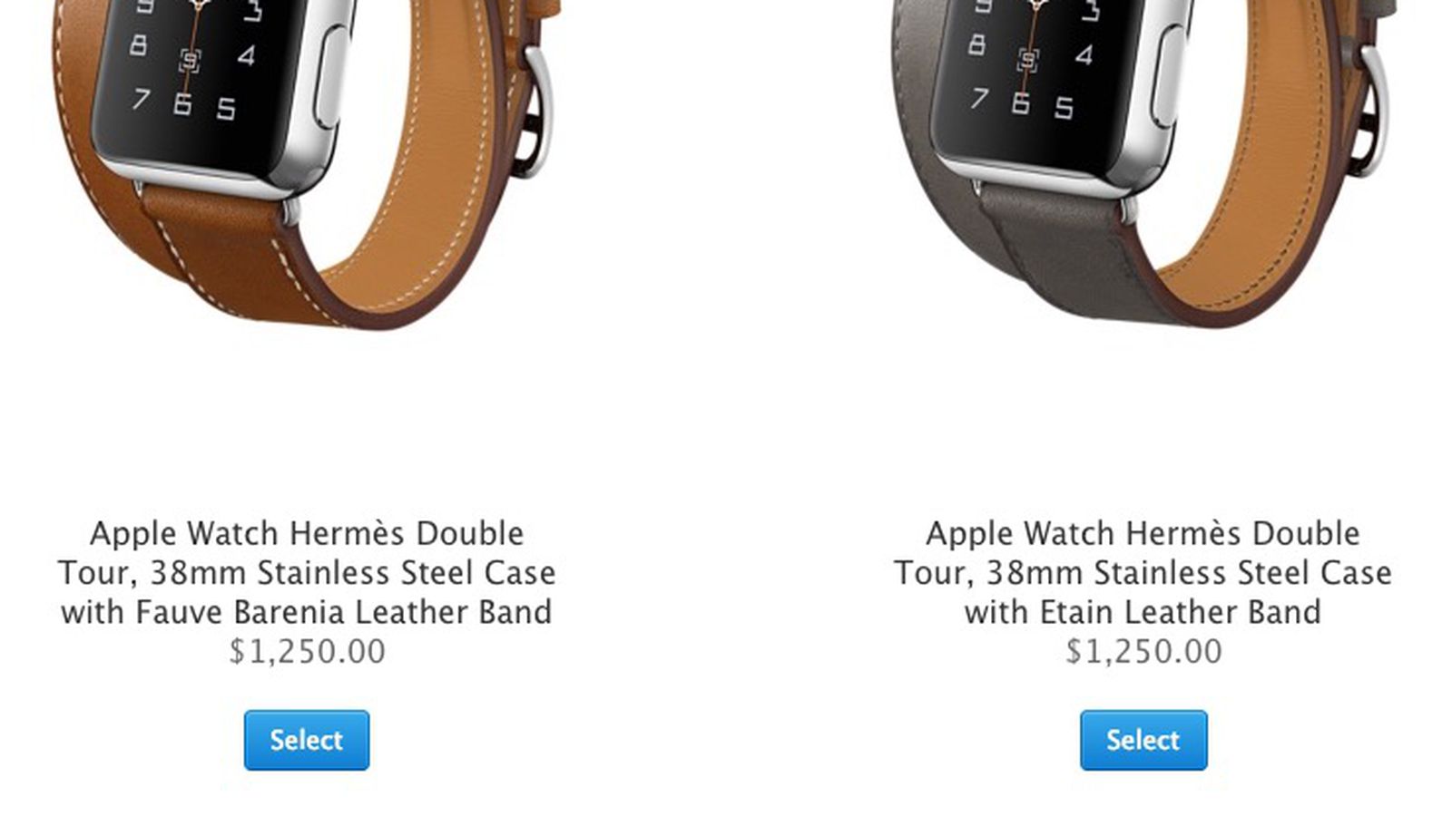 Apple watch hermès stainless steel case on sale with fauve barenia leather double tour