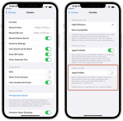 apple prores ios 15 1 beta 3