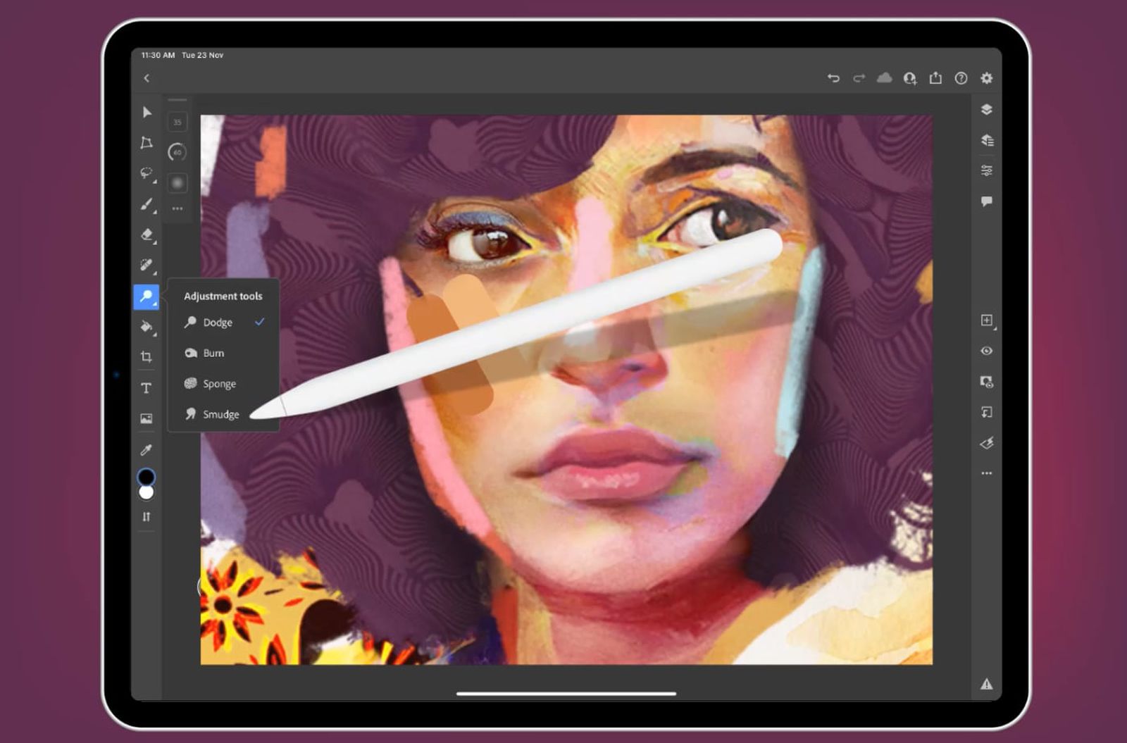 photo of Adobe Adds New Smudge and Sponge Tools to Photoshop for iPad image