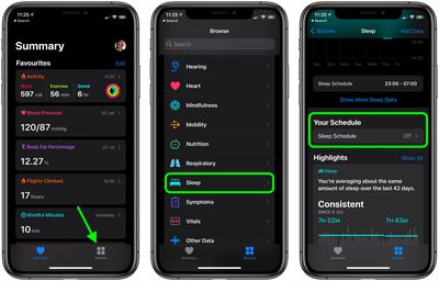 Ios 14 How To Set A Sleep Schedule On Iphone And Apple Watch Macrumors