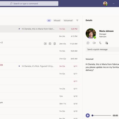 microsoft teams calls interface