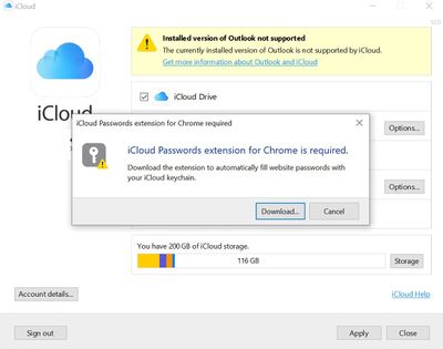 icloud password extension windows