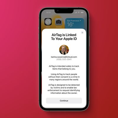 AirTag is Linked to Apple ID Feature