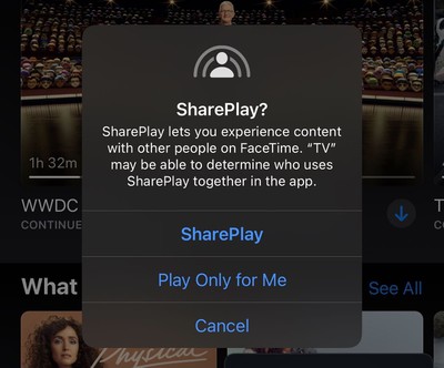 Нет shareplay в ios 15 почему