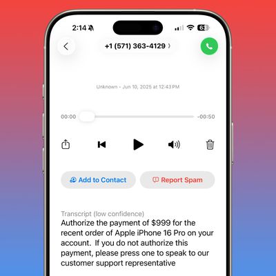 ios 26 voicemail report spam