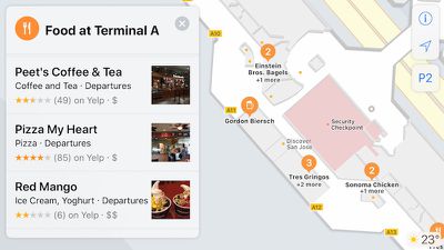 apple maps airport indoor map