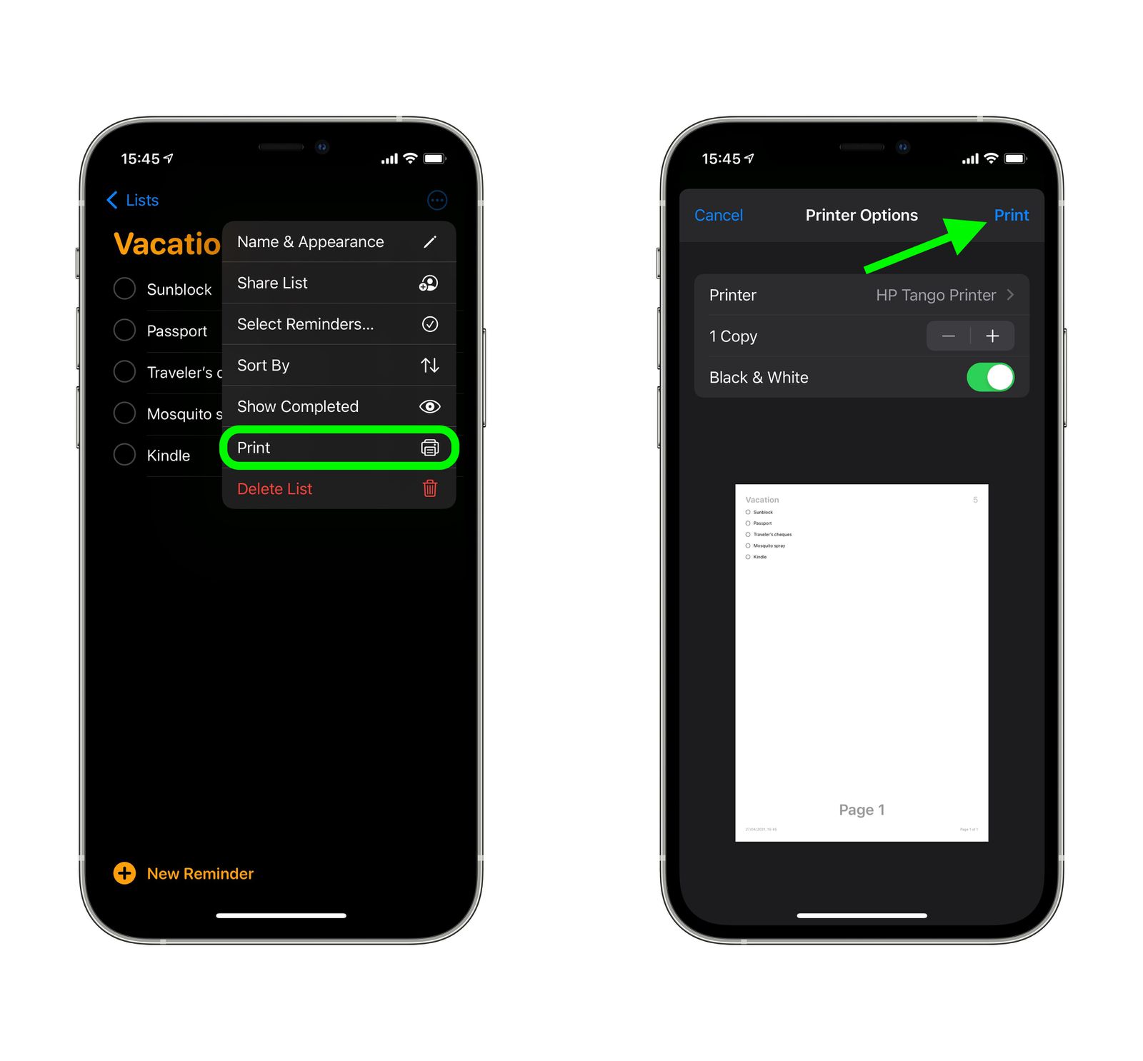 iOS 14.5: How to Print a Reminders List - MacRumors