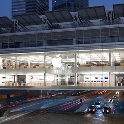 apple store hk ifc mall night