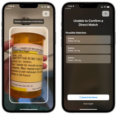 Сканирование этикетки с лекарством в iOS 16