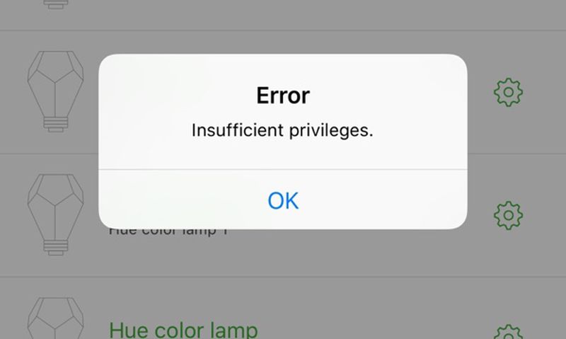 insufficientprivileges