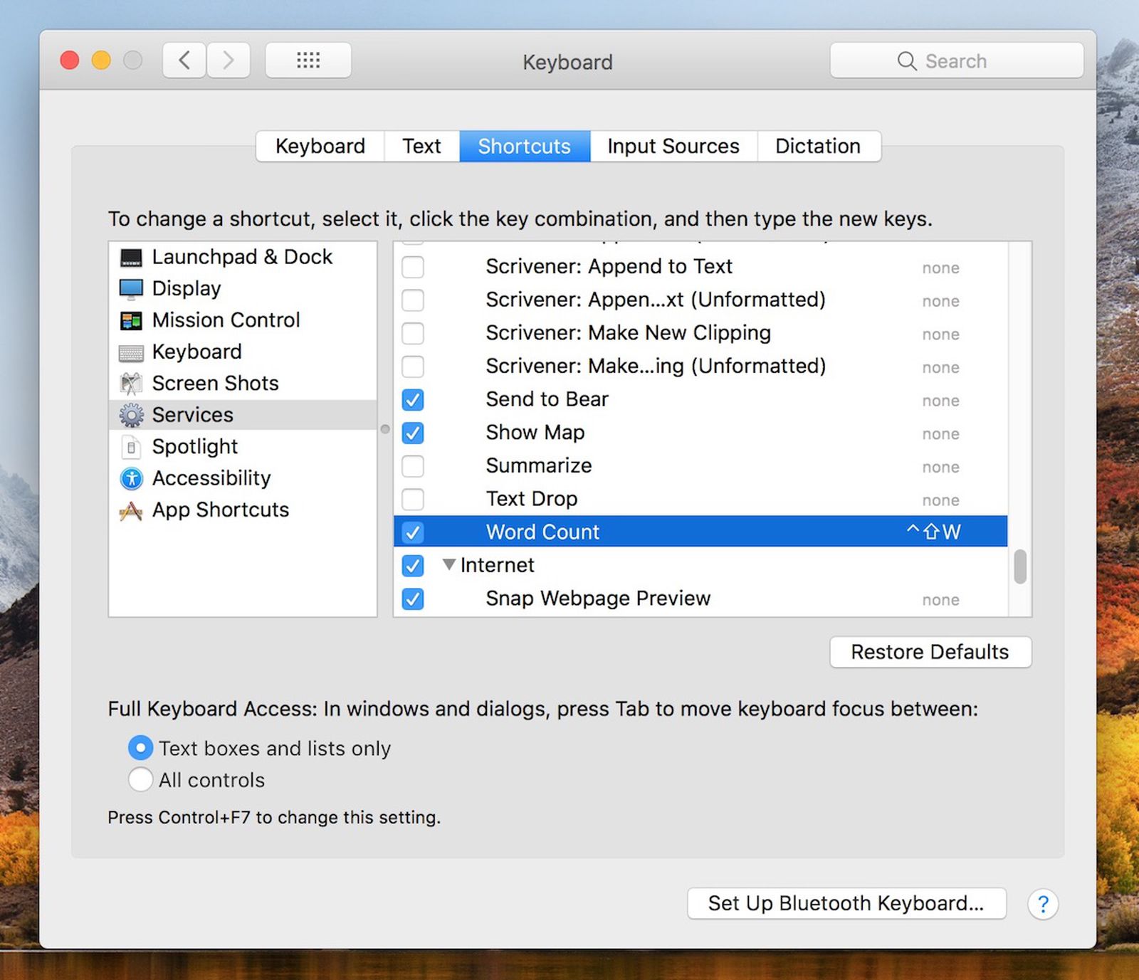 How to Set Up a System-Wide Word Count Service on Your Mac - MacRumors