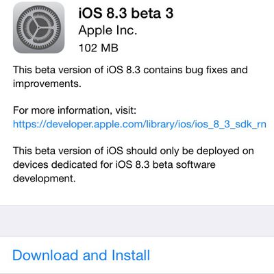 ios 8 3 beta 3