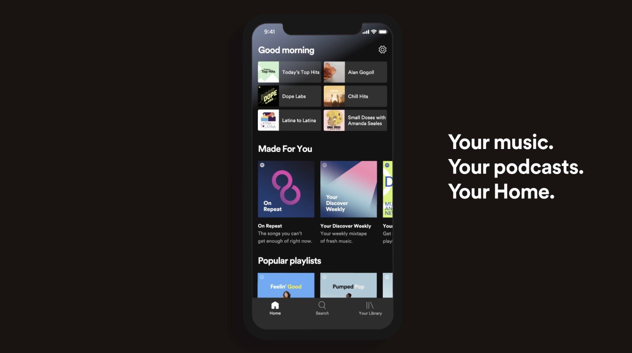 Spotify Updates Mobile and Tablet Apps With New Home Screen for Quicker