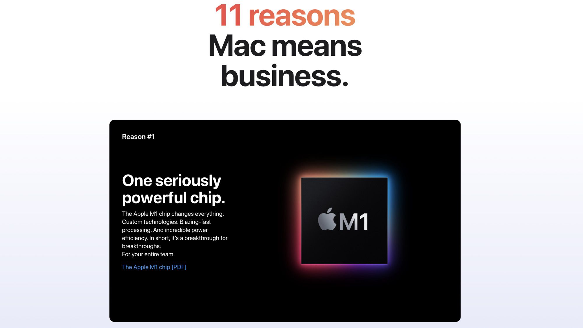 Apple Shares 11 Reasons Why Business Users Should Choose Macs - MacRumors