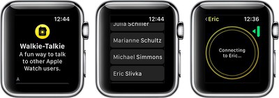 how do you use walkie talkie on iwatch