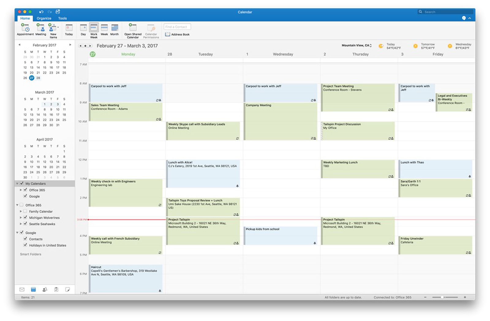 microsoft calendar app for mac