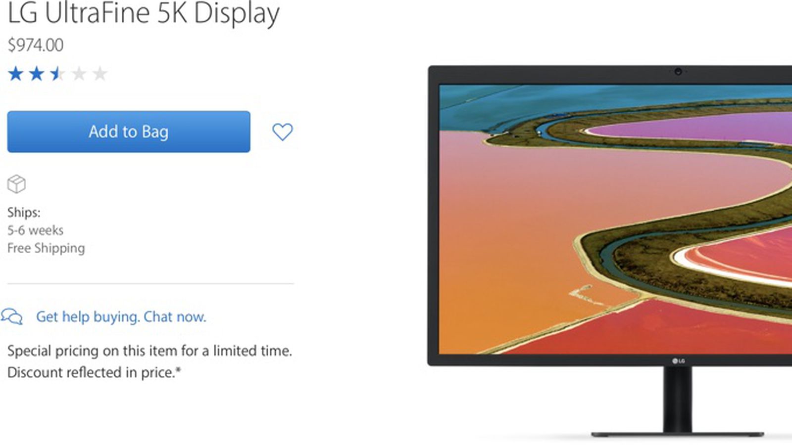 Apple Delays Sales of UltraFine 5K Display as LG Works on Shielding Fix -  MacRumors