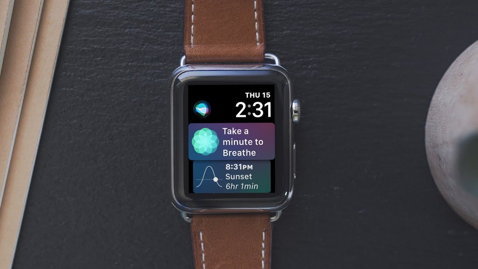 Take minutes. Apple watch on hand.