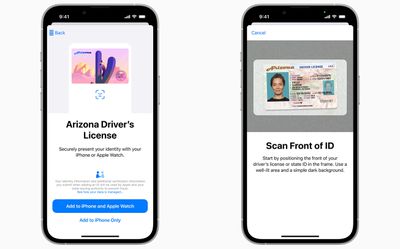 Función de identificación de licencia de Apple Wallet Arizona