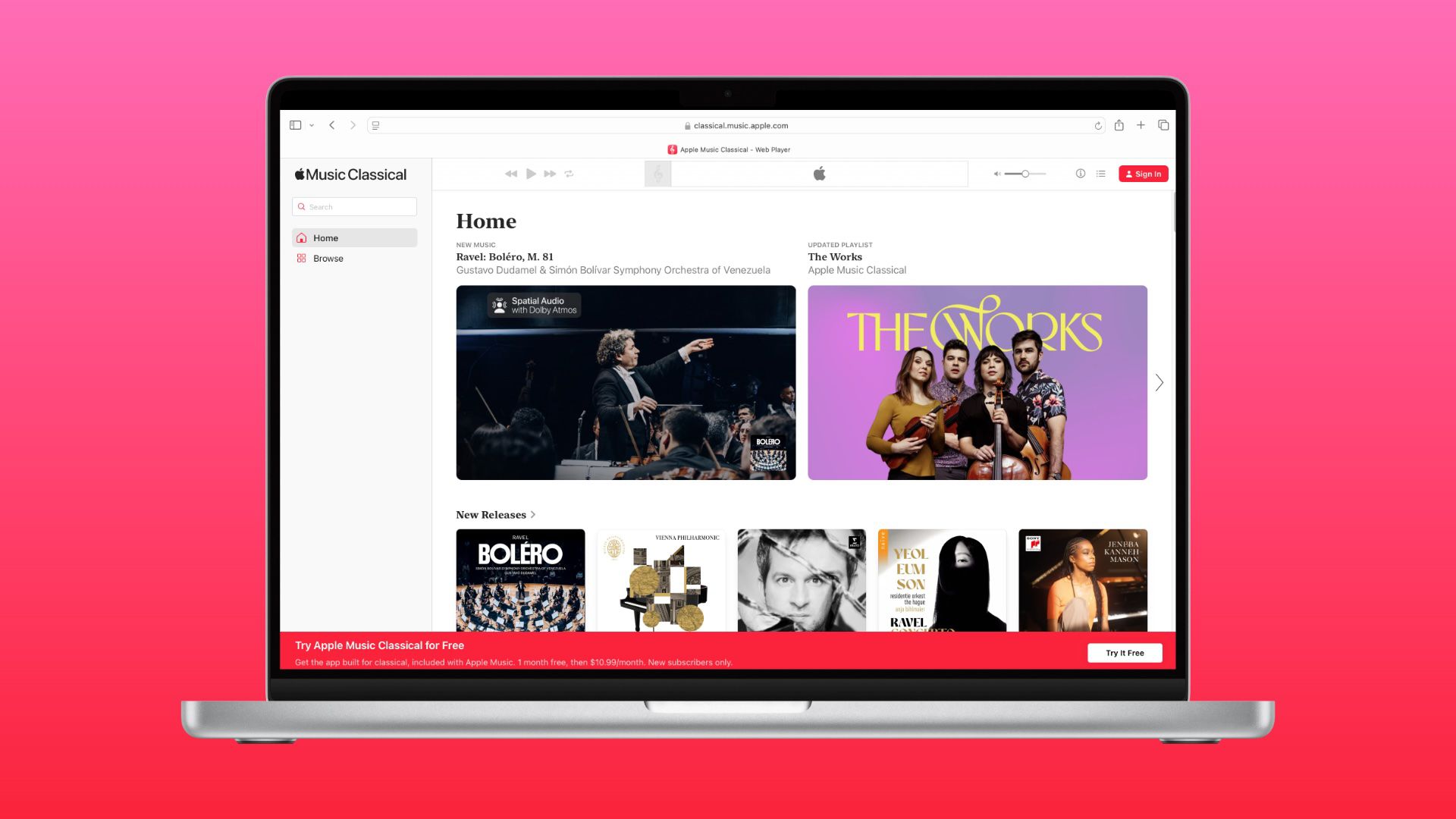 photo of Apple Music Classical Now Available on the Web image