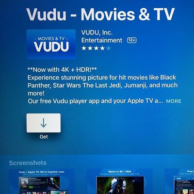 vudu4khdrsupportappletv