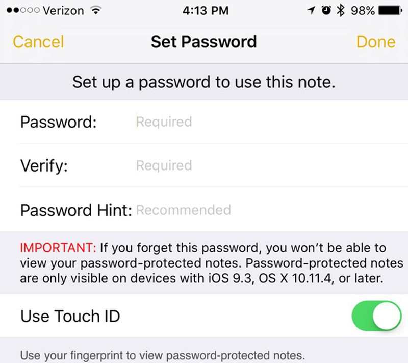 notespasswordprotection