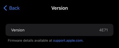 iOS 16 beta 5 AirPods Firmware Version