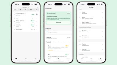 Interfaz de la aplicación de corentio
