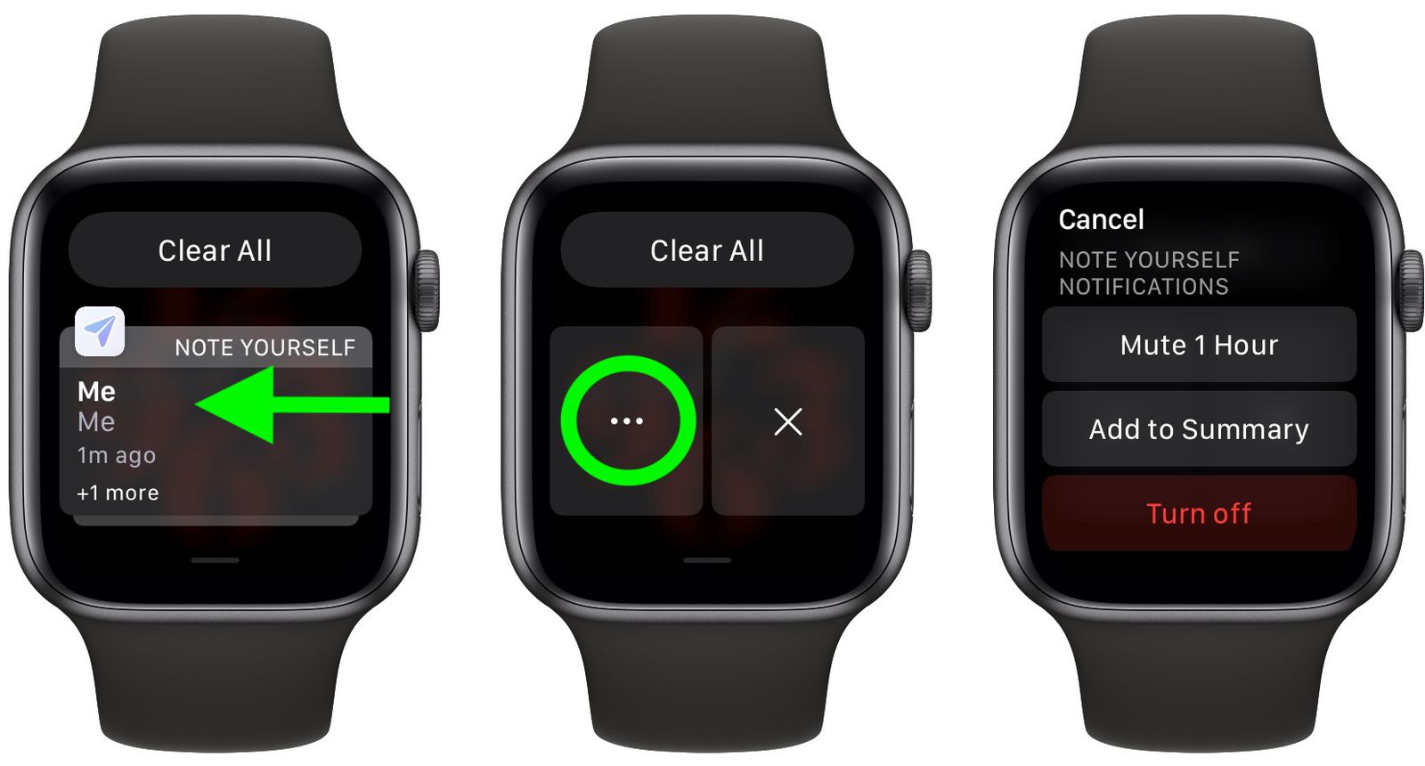 turn off text notifications apple watch