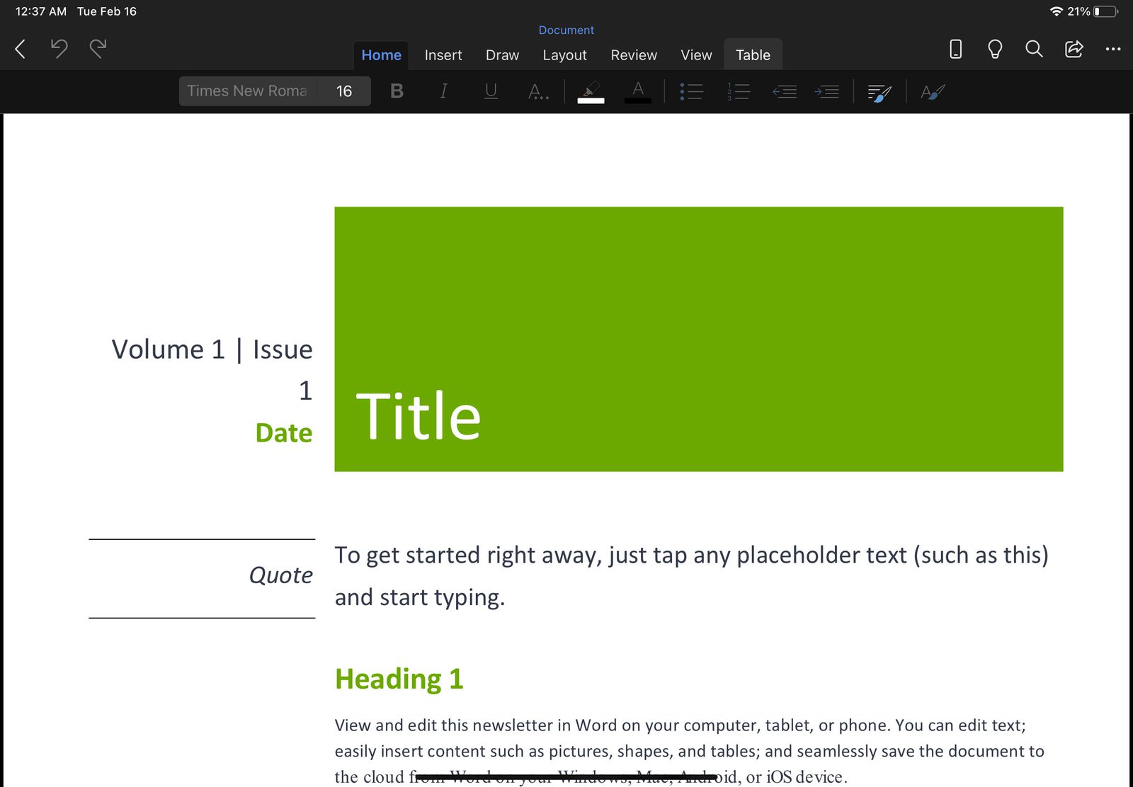 Microsoft's Unified Office App for Mobile Now Compatible With iPad