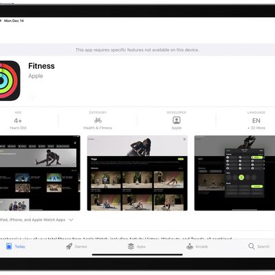 apple fitness plus no ipad