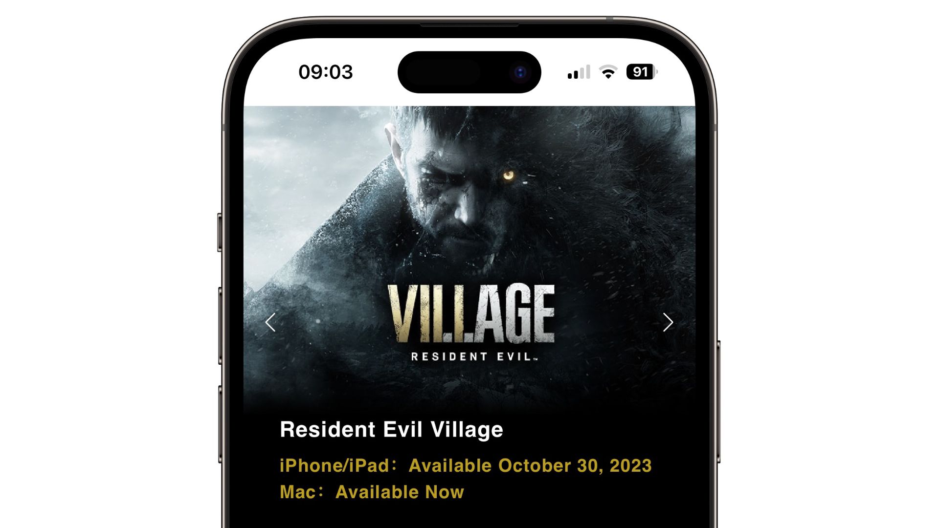 Resident Evil Village for iPhone and iPad gets a suitably spooky