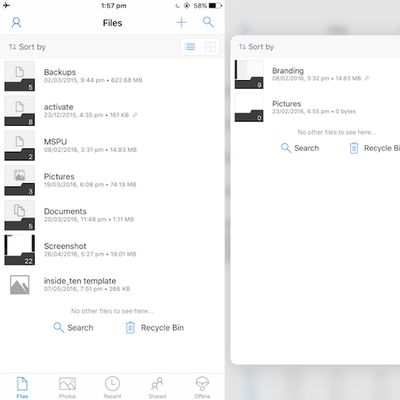 OneDrive iOS