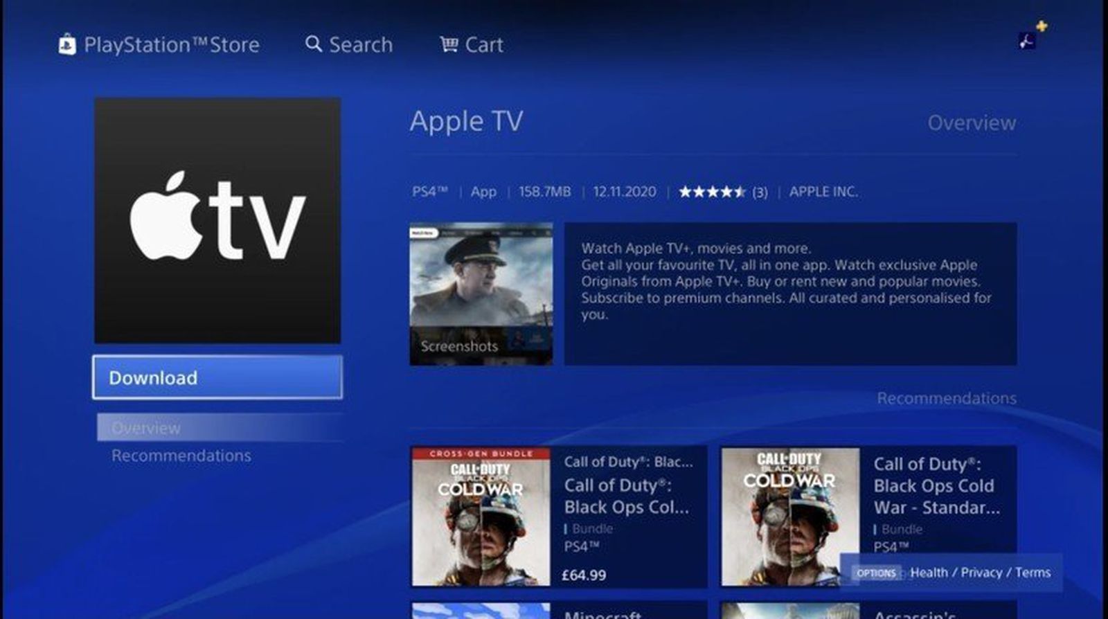 Jolly Sobriquette lugtfri Apple TV App Now Available to Download on PlayStation 4 and PlayStation 5 -  MacRumors