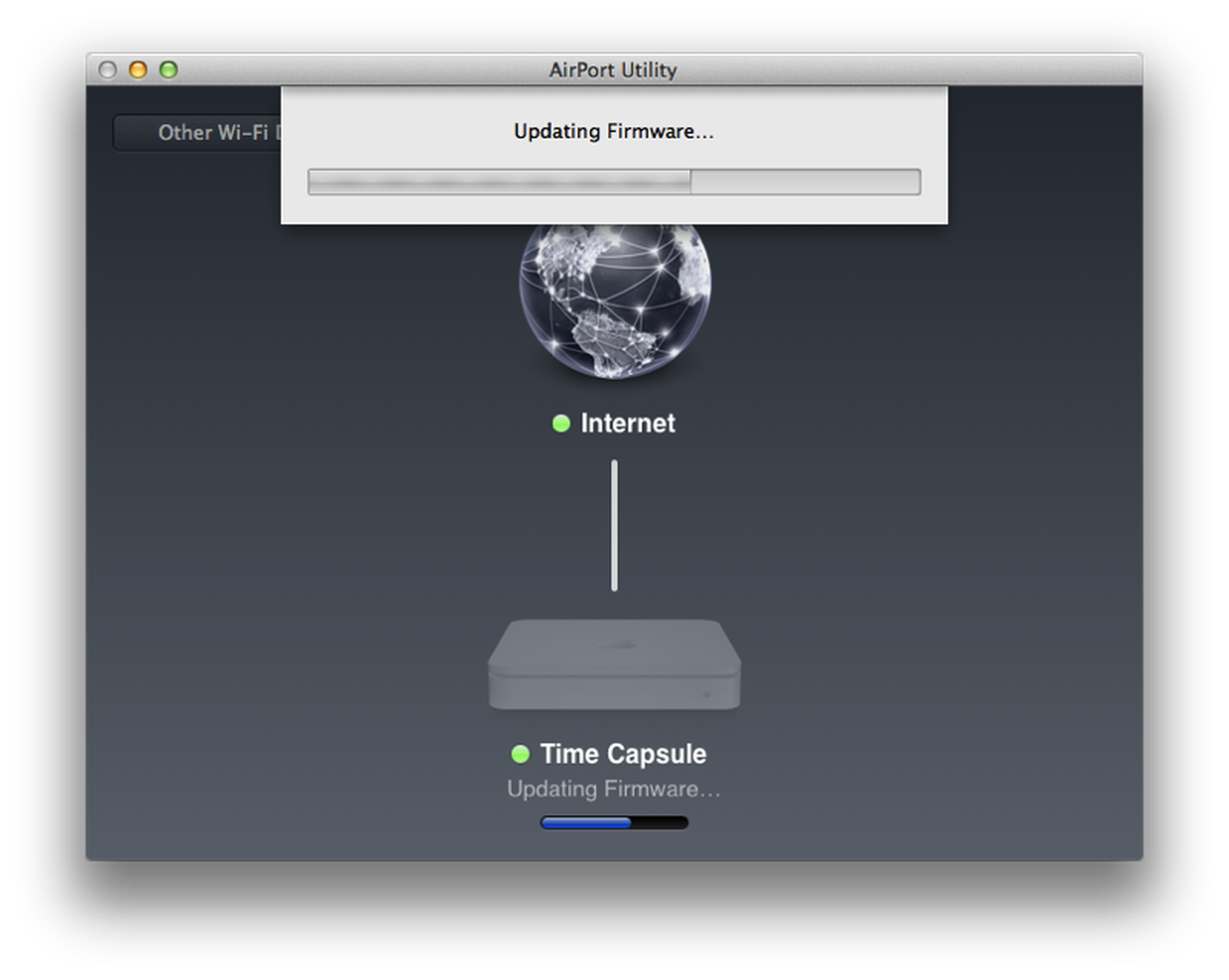 hard reset apple airport base station