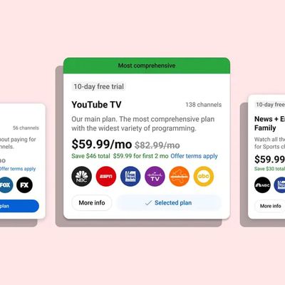 youtube tv plans