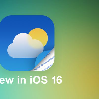 iOS 16 Weather Guide Feature