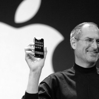 Steve Jobs Holding iPhone