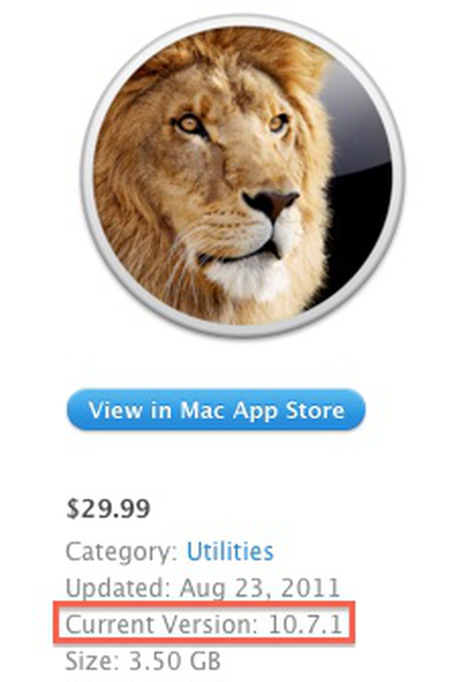 Apple Finally Updates OS X Lion on Mac App Store to 10.7.1 - MacRumors