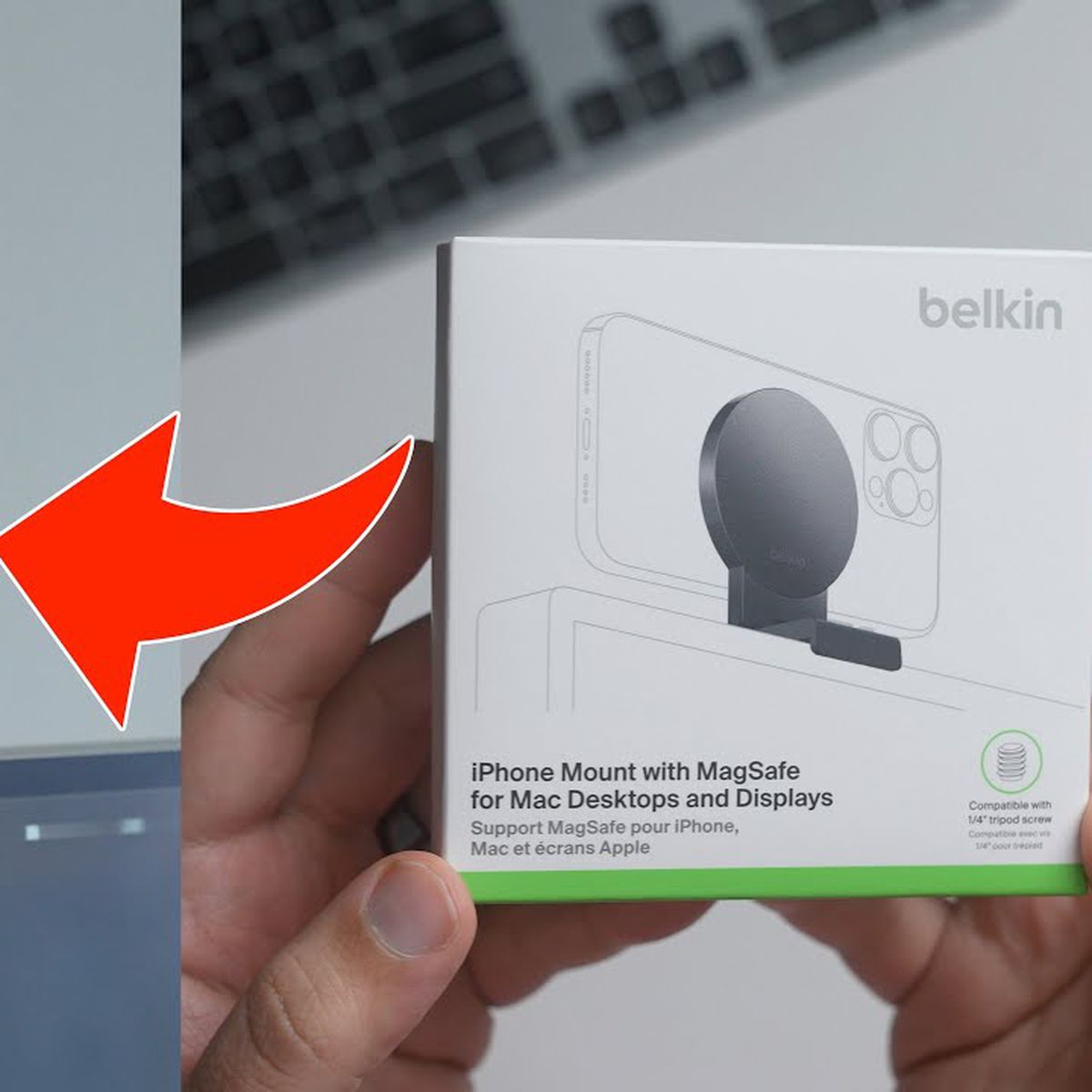 Hands-on: Belkin's iPhone mount for desktop Mac displays is a secret tripod  mount with MagSafe - 9to5Mac
