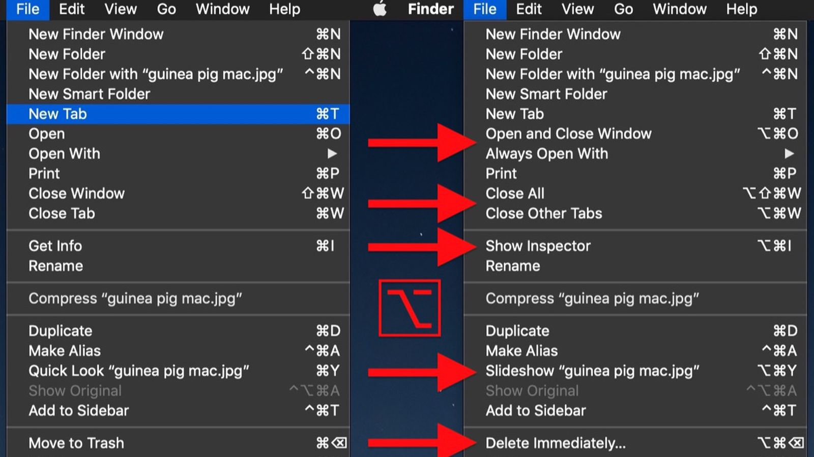 mac end of line key