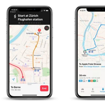 apple maps transit data switzerland