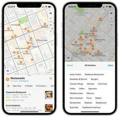 ios 15 maps search